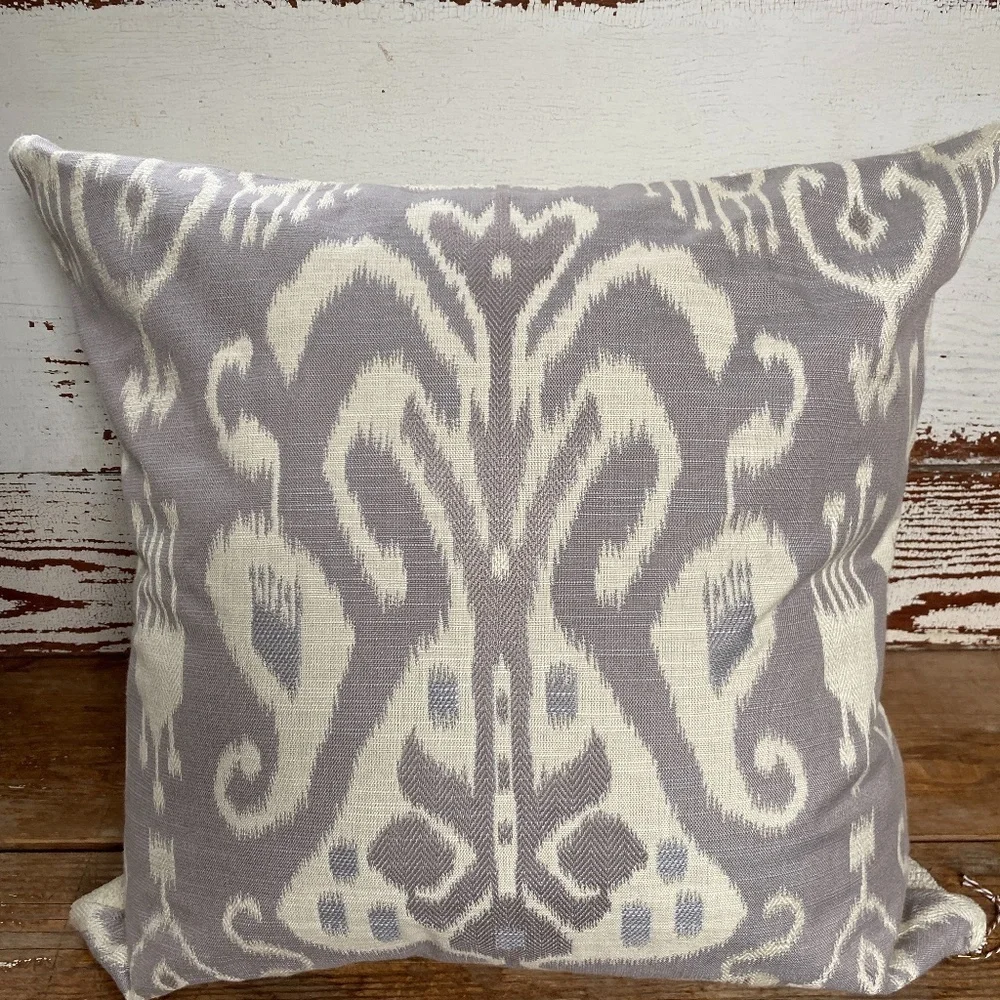 Two Custom Made Purple Ikat  Accent Pillow Covers